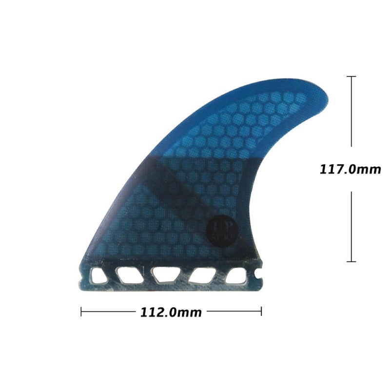 UP SURF Surfboard fin Single Tab Fin Medium Size, G5 tri Fin (Blue G5) - Image 3
